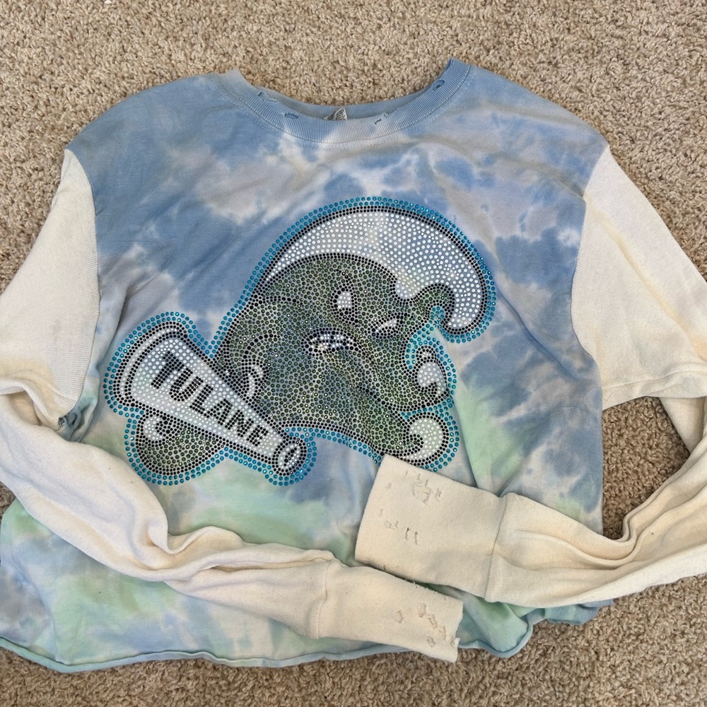 tulane rinestone top